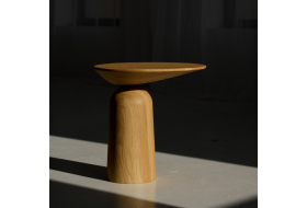 Stolik Bergen, dębowy stolik kawowy 46 cm wysokości z drewna dębowego