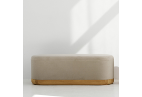 Ławka Santorini dębowa ławeczka tapicerowana