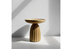 Stolik Moi niski, dębowy stolik kawowy, okrągły 