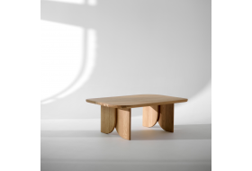 Stolik Delien prostokątny 90x60 kawowy stolik do salonu z litego drewna dębowy
