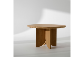 Stolik Delien okrągły 70 cm średnica dębowy stolik kawowy