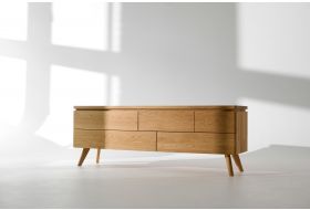 Szafka pod TV na nóżkach Modesta dębowa 180 cm długości