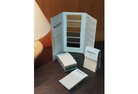 Komplet próbników tkanin i drewna dębowego