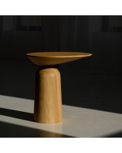 Stolik Bergen, dębowy stolik kawowy 46 cm wysokości z drewna dębowego