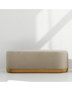 Ławka Santorini dębowa ławeczka tapicerowana