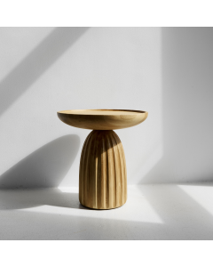 Stolik Moi niski, dębowy stolik kawowy, okrągły 