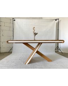 Stół X, rozkładany, biały