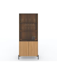 Witryna-bar z frontem w lamele