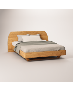 Łóżko Avanti, dębowe łóżko z drewnianym zagłówkiem