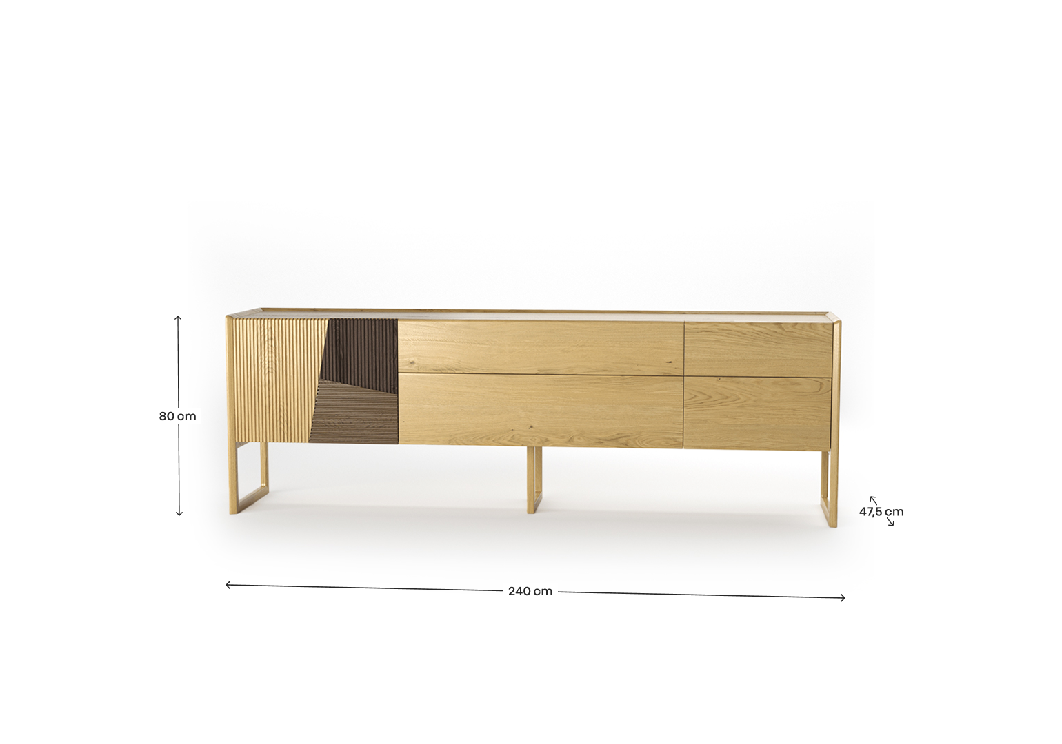 Komoda Enkel 240 cm wymiary
